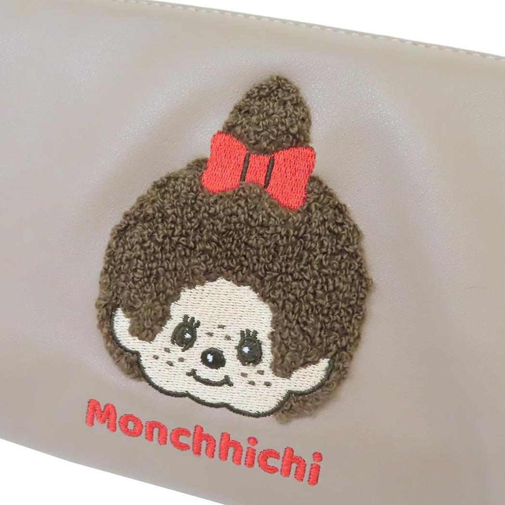 Monchhichi Double Flat Kamio Japan Accessory Case Character Goods Mail Order [Cosmetic Pouch] Pouch/GIRL