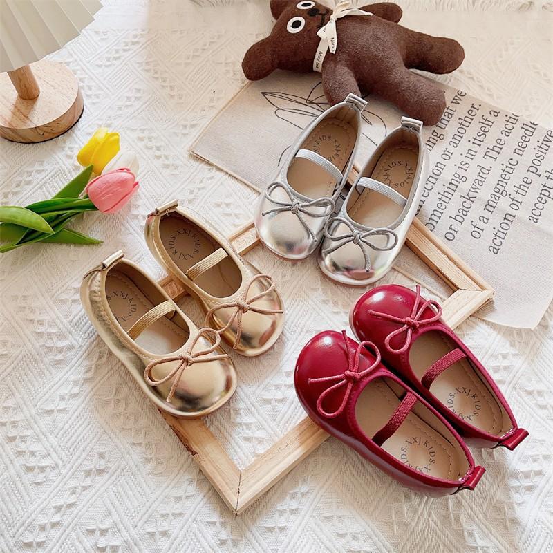 Spring Leather Shoes New Fashion Soft Soled Girl Shoe Anti Slip Exquisite Simple Child Shoe Sweet Casual Elegant Princess Shoes