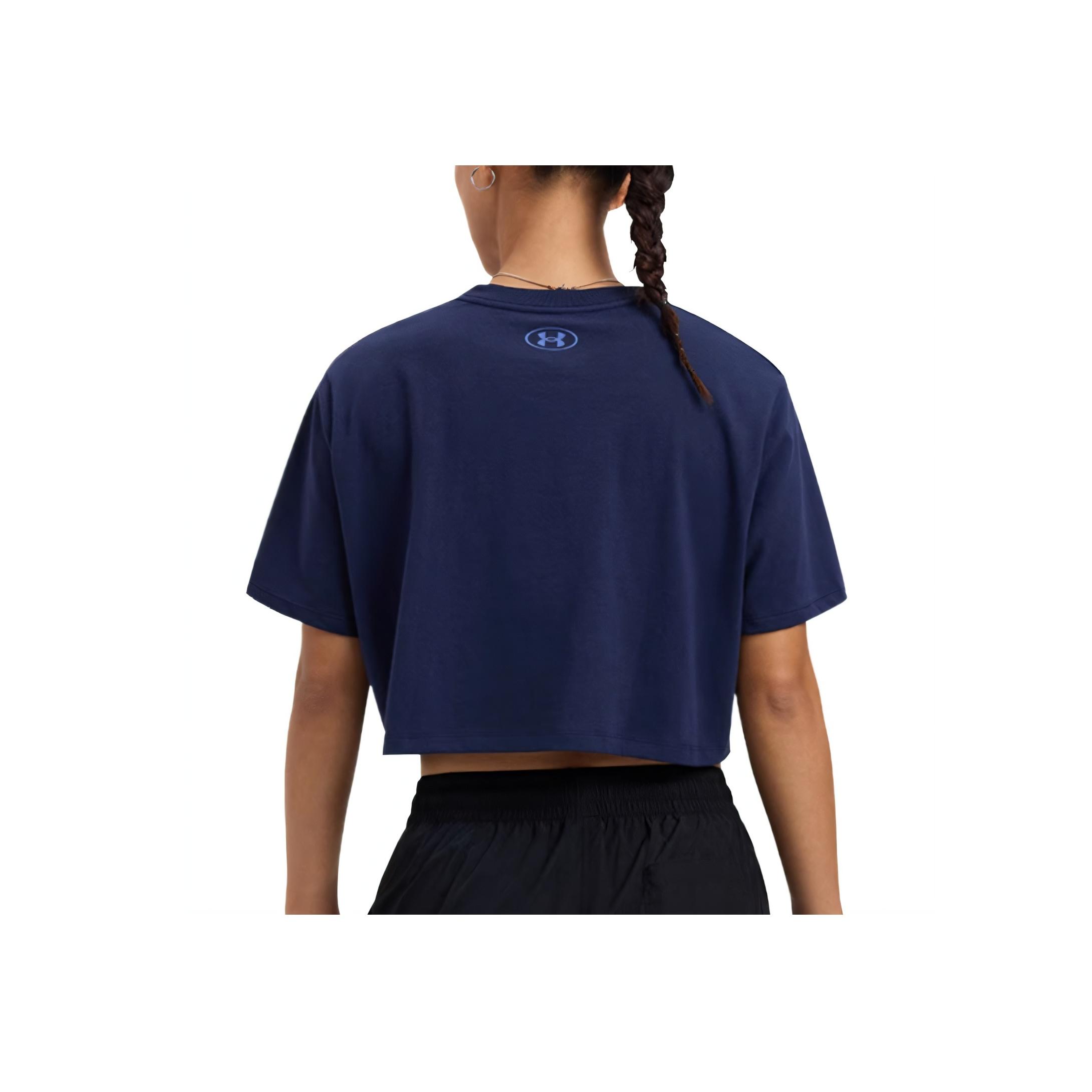 

Under Armour Сценарий Удобная Мода Универсальная Футболка с Коротким Рукавом Обычного Покроя Женские Топы 1390336-410 XL