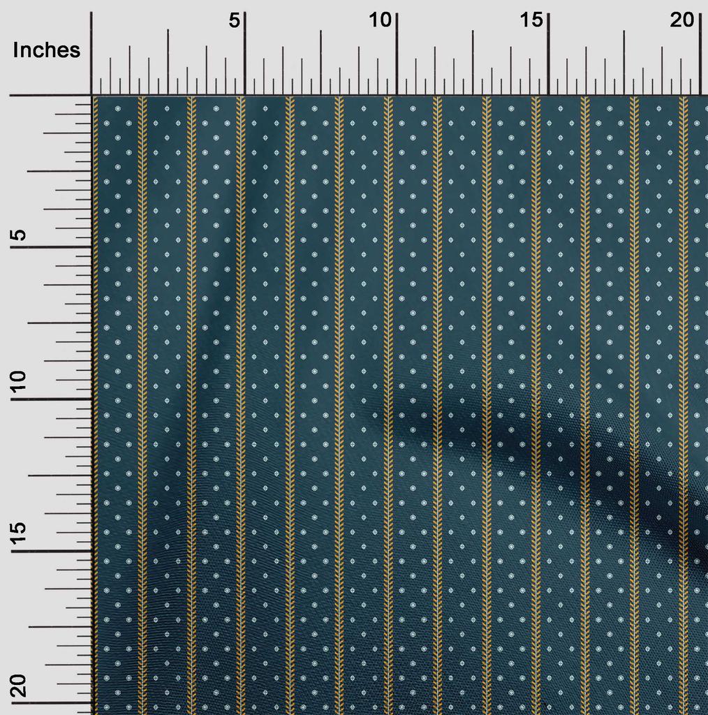 oneOone Cotton Flex Fabric Stripe|Hexagon & Triangle Geometric Printed Fabric 1 Yard 40 Inches