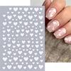 6 Sheets Valentines Day Nail Art Stickers Decals,Adhesive Red Heart Nail Stickers DIY Designs Nail Decorations for Women