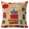 Christmas Celebration Pillow Elk Snowman Festive Cushion Cover Red Sofa Back Cushion Pillow Cover