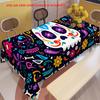 One colorful skull pattern tablecloth, rectangular tablecloth, table decoration, for Mexican festivalzyc