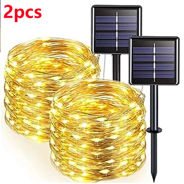 42M400Leds Solar LED Licht Außen Lichterkette Garten Solar Lichterkette Wasserdicht Weihnachts Gartendekoration Außen