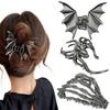 Halloween Legierung Tier Fledermaus Haarklammern Frauen Mädchen Minimalistisch Y2K Metall Haifisch-Klammer Gothic Feiertags-Haarschmuck