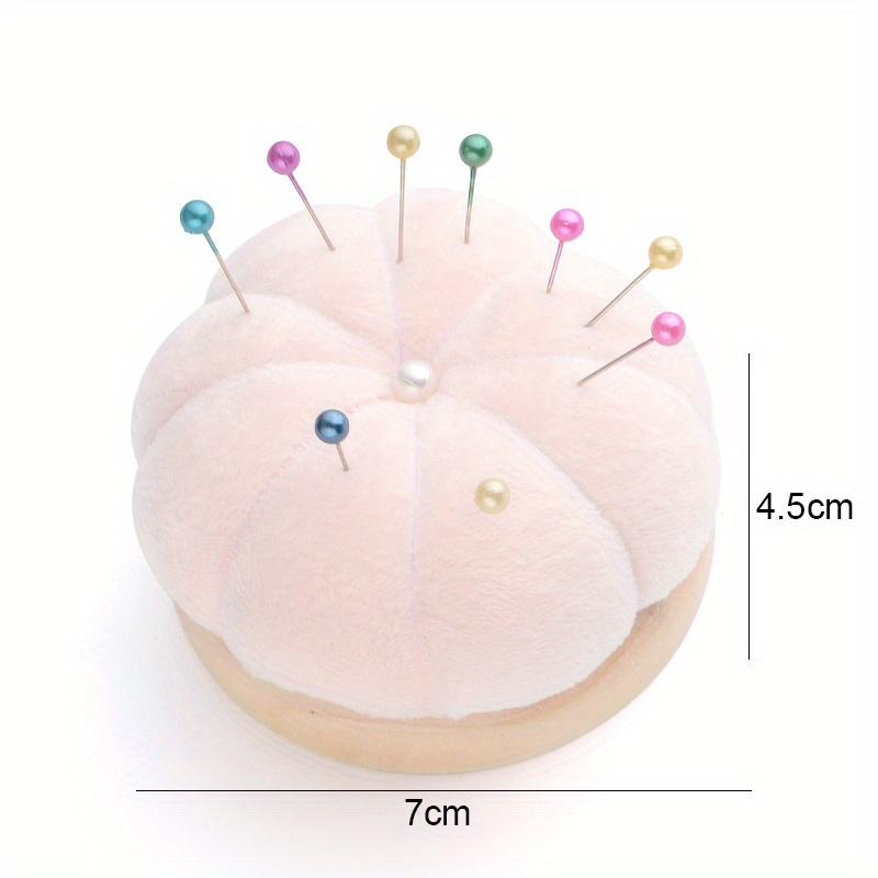 1Pcs Pin Cushions Pumpkin shaped sewing needle pad Pincushions for Sewing with Wristband, Sewing accessory For DIY Craft