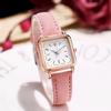 Yousheng Quartz Watch for Women Luminous Hands Compact Wristwatch Elegant Arabic Numerals Watch Easy Night Reading Square Watch for Daily Wear