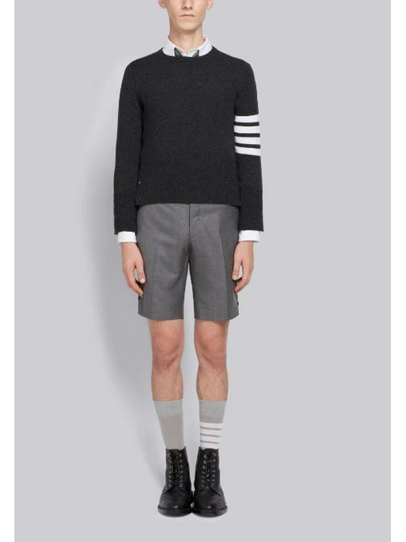 TB Jesień/Zima Unisex Sweter Dzianinowy z Okrągłym Dekoltem i Trzema Guzikami