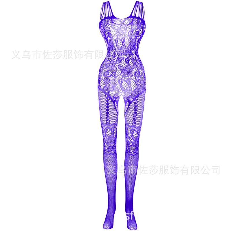 Sexy underwear suspenders Sexy black real life hollow open-file one-piece mesh stockings Jacquard mesh socks