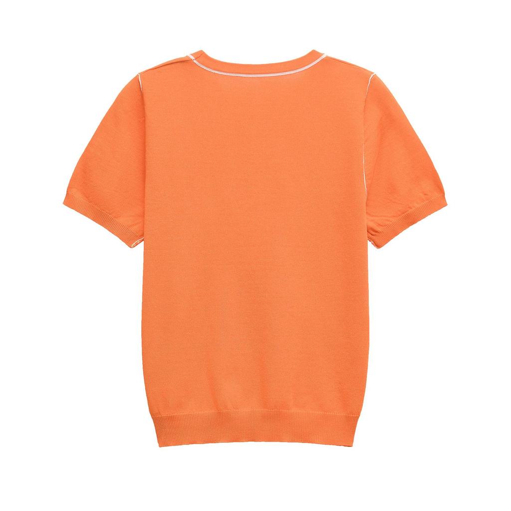 2025 Spring Women's Fashion: Versatile European & American Style Knitted Top - Short Sleeve