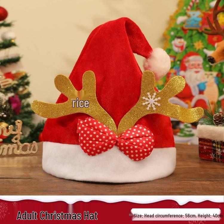 Dicke Plüsch Weihnachtsmannmütze - Weihnachtsgeschenk für Erwachsene, Jungen und Mädchen