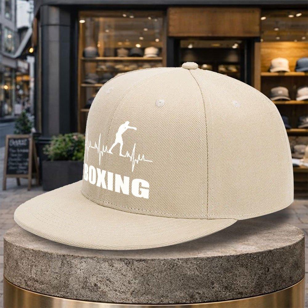 PC BOXING Print Baseballkappe für Verstellbare Snapback Flachschirmmütze mit BOXING-Thema Leicht Geeignet für Golf Reisen