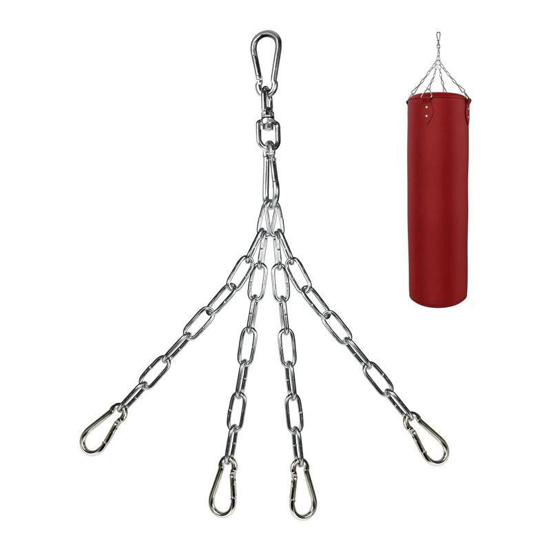 

Цепь для подвесного кресла-мешка: 304 Черная нержавеющая сталь, Вращающийся крюк против запутывания. Silver (500g)