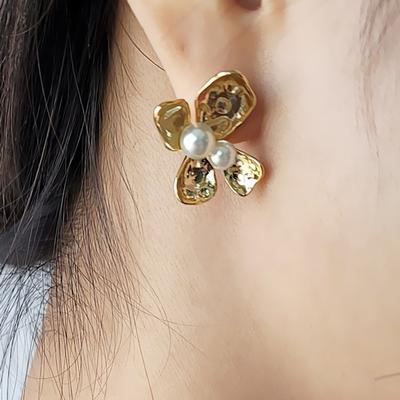 15K Gold-plated Bracelet and Earrings Available In Metal Tom Tom Flower