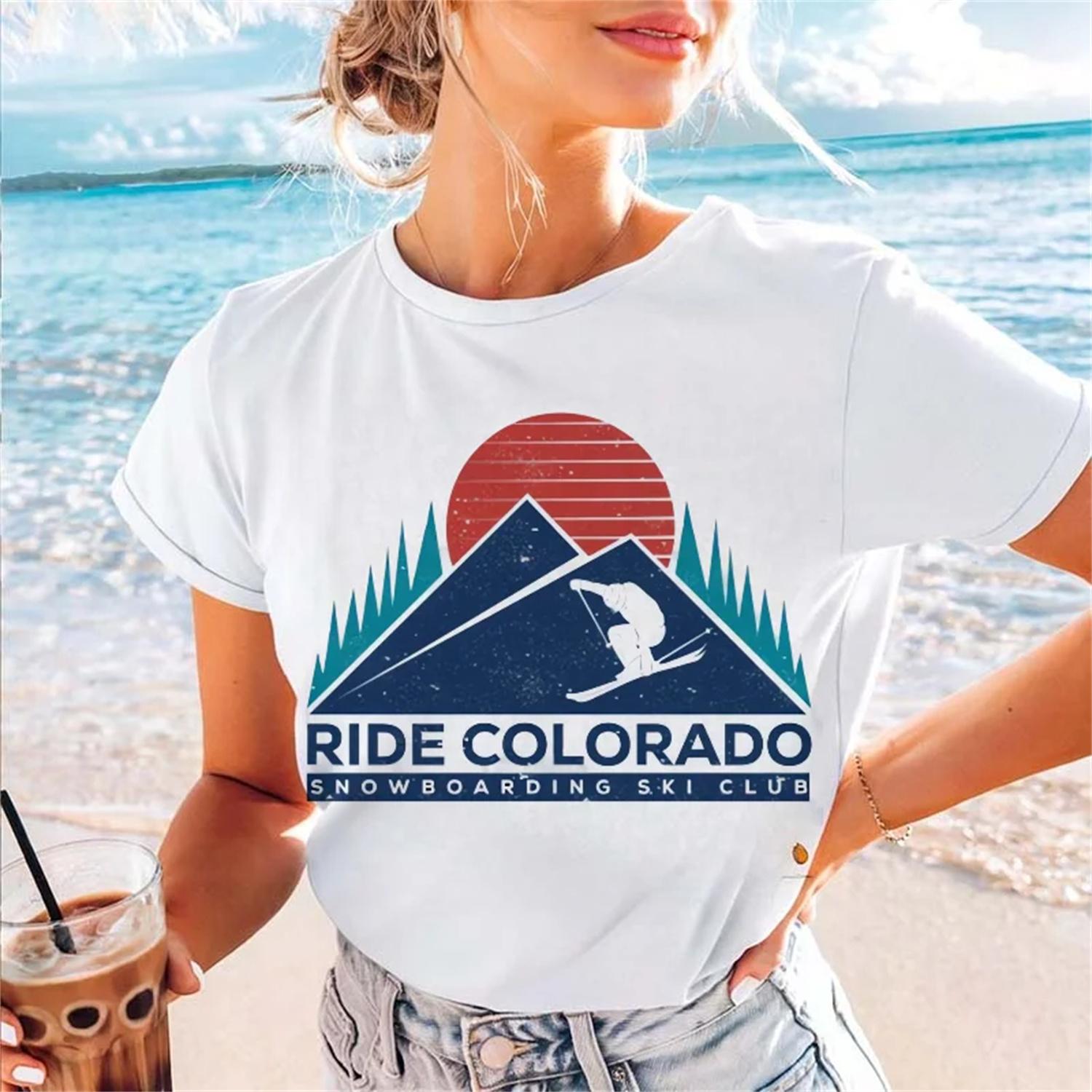 T-Shirt Women s Printed Fashionable Top Clothing Casual Style Street Versatile Printed Pattern Travel Vacation Women s T-Shirt S