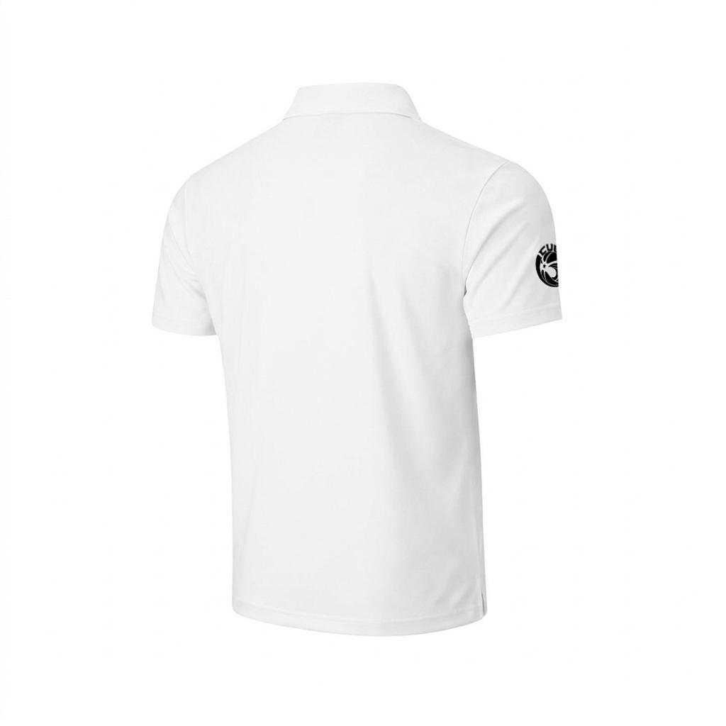 Anta CUBAL Polo Shirt Short Sleeve Summer Breathable Quick Dry Comfortable Simple Fashion Business Solid Color Unisex Tops Pure-White 952621129-1