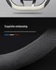 Luxury Genuine Leather Steering Wheel Cover for Hongqi H5/H7/E-H9/HS7/HS5 - Suede Trim