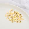 14K Gold-Plated Silver Tone Beads: Thick Spacer & Flat Loose Beads for DIY Jewelry and Bracelets