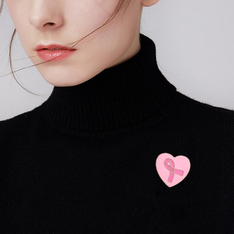 10 Stück Krebsbewusstseins-Schleifen-Anstecknadel Bewusstseins-Brosche Dekorative Metall-Reversnadeln für Kleidung Tasche Hut Kostümdekoration