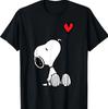 Peanuts Herz Sitzender Snoopy T-Shirt