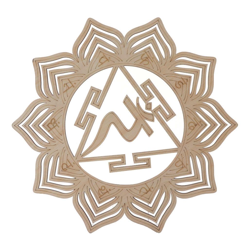 14cm Wooden Wall Sign Flower of Life Shape Coaster Laser Cut Wood Wall Art DIY Crafts Making Geometry Ornament Home Decoration