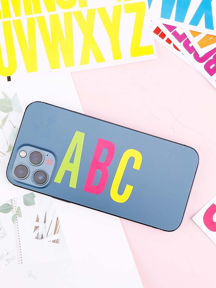 Waterproof DIY English Letter Stickers, Hand Account File Labels, Oil And Scratch Resistant PVC Stickers, Colored English Labels
