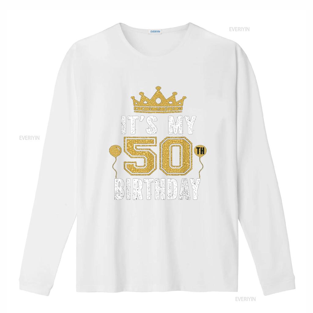 It s My 50th Birthday For 50 Years Old Man And Woman T Shirt vintage Washed Top For Everyday Wear graphic Stylish Unisex