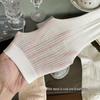 Cute Summer Ballet-Style Mesh Cotton Socks for Women - Breathable & Thin
