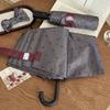 UV Protection Folding Sun Umbrella U-Shaped Handle Travel Rain Umbrella Polka Dot Umbrella Women