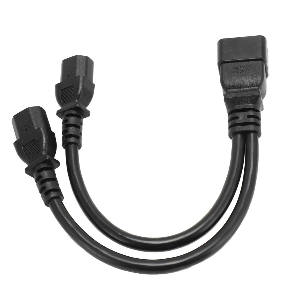 IEC320 C20 to Dual C13 Splitter Power Cord IEC320 C20 Male to IEC320 C13 Female Y Splitter Converter Adapter Cable