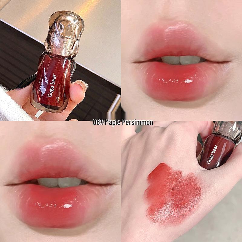 

Gegebear Crystal Water Light Lip Glaze: Moisturizing, Mirror Finish, Age-Reducing, Plumping Lip Gloss for Autumn/Winter. 5ml
