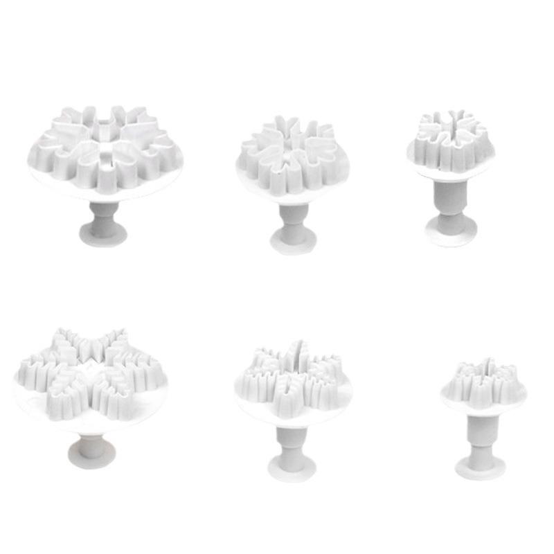 3Pcs/set Thickness Snowflake Spring Mold Cake Decoration Embossed Biscuits Chocolate Baking Set