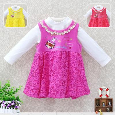 Tddler Kid Ragazze Infantile Abbigliamento Velour Inverno Primavera Manica Lunga Camicia Più Vestito Bottoni Indietro Ricamato Abbigliamento Bambini Aapparel Gonna Vestiti 2 pz/set