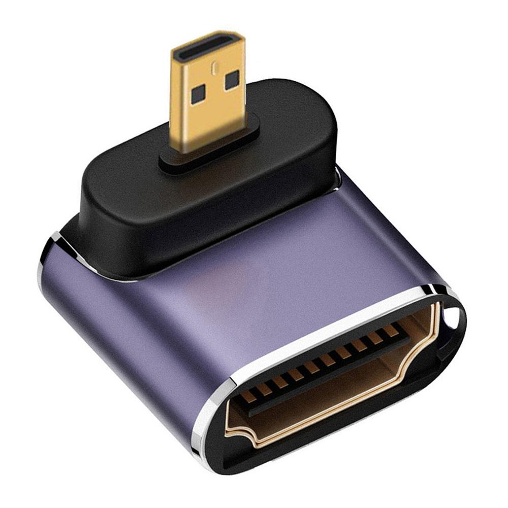 

HD-023-D8K04 UHD 8K 60Hz Video Output Micro HDMI Male to HDMI 2.1 Female Converter Projector Laptop Computer Gold-Plated HDMI Adapter As Shown A