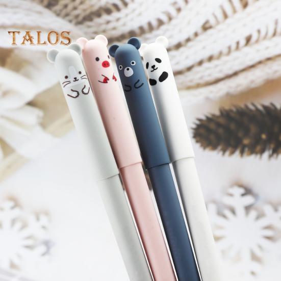 Set de 4 pixuri gel ștergebile, cerneală neagră, albastră, 5,9 inchi, pixuri gel lungi, scris, desen, semnare, birou, rechizite pentru clasă