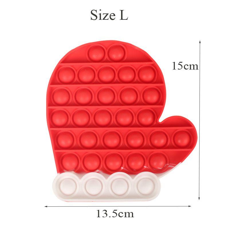 Joyful Christmas Big Size Pop It Silicone Toys For Relaxation Featuring Adorable Santa Claus And Cheerful Christmas Tree Shapes