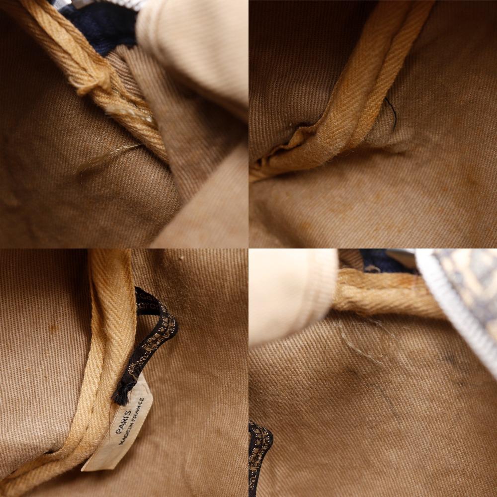 Dior Trotter Boston Bag Mini Boston Vintage Beige Canvas Unisex Used