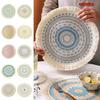 Natural Heat Resistant Bohemian Placemat Non-Slip Weave Braided Table Mat Jute Tassel Woven Mat Kitchen Table