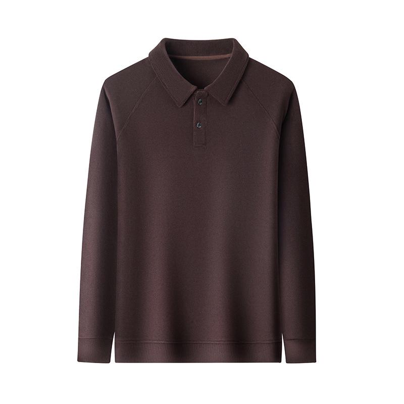 Men's Plus Velvet Thickened Hoodie with Polo Collar - Soft, Warm Autumn/Winter Style