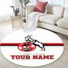 Tapis Rond Personnalisé avec Nom, Motif FC Cologne, Tapis pour Salon, Chambre à Coucher, Salle de Jeux, Tapis de Sol Antidérapant, Cadeaux de Fête et Cadeaux d'Anniversaire.