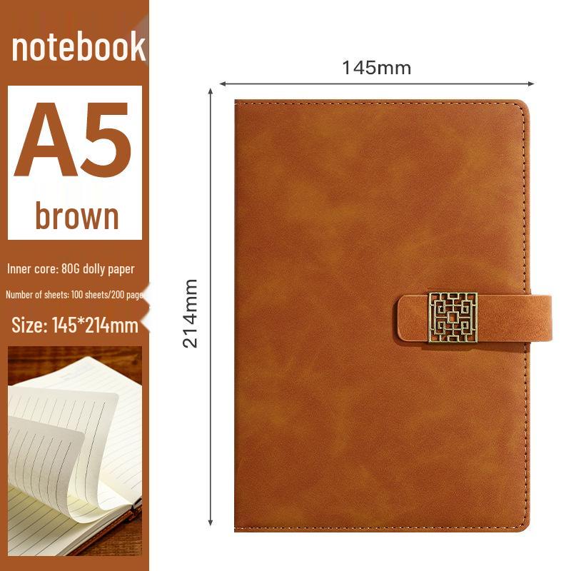 Window Flower Clasp A5 Notebook Gift Set with Custom Logo - Business Souvenir for Annual Meetings A5