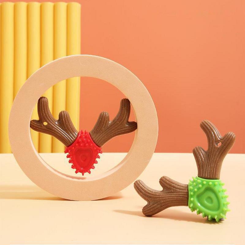 Antler Shape Dog Toys Puppy Durable Chew Toys Pet Teeth Cleaning Tool Interactive Dog Toothbrush Toy For Small Dogs Dog Toy