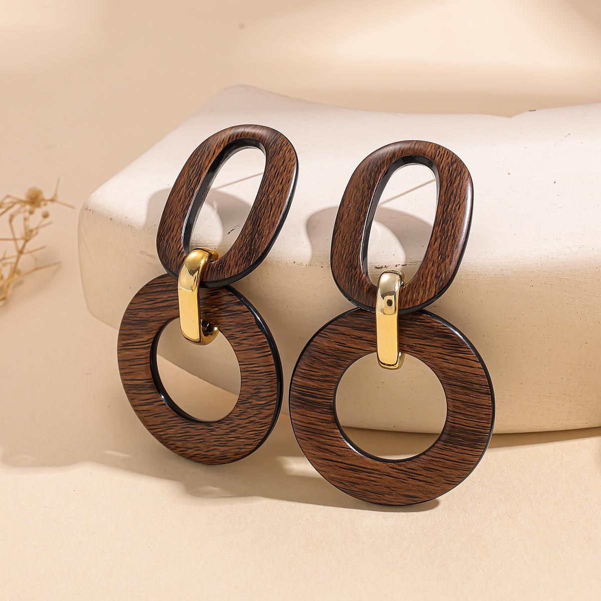 Акриловая овальная круглая цепочка для свитера цепочка личность уникальное чувство темперамент ожерелье