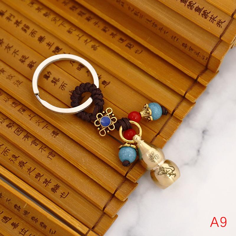 Twelve Zodiac Copper Gourd Pendant Open Hollow Pure Brass Ornaments Decoration Crafts Office Auspicious Ornaments