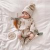 Baby Bunny Sweater Romper Set with Wool Pom-Pom Hat - Unisex, Long Sleeve
