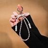 Cherry Double Bow Plaid Bag Charm & Phone Lanyard