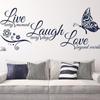 Pvc English Words Letters Wall  Stickers Creative Butterfly Decal Watercolor Removable For Living