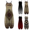 Kadın Modası Yarışçı Sırtı Tulum Spagetti Sapanlar Vintage Paisley Genel Tulum