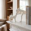 3D Printed Girl And Dog Statues Sculpture Canine Statues Crafts Cute Dog Figurine Pet Lovers Funny Desktop Ornaments Home Decor