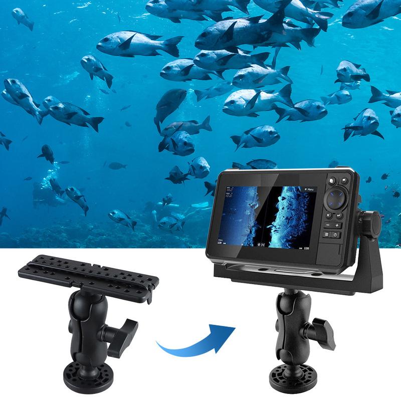 Fish Finder Mount Base Wear Resist 360 Degree Swivel Fish Finder Rack GPS Plate Fishfinder Bracket for Marine Boat Kayak